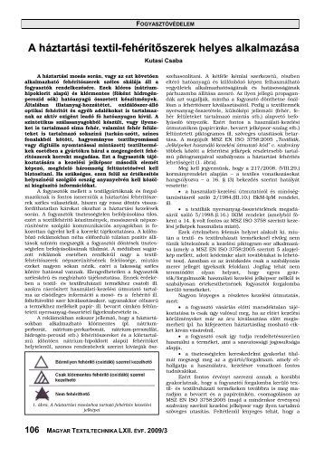 110 magyar textiltechnika lxii. évf. 2009/3 - TMTE