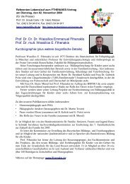 Prof. Dr. Dr. Dr. Wassilios Emmanuel Fthenakis Prof. Dr. mult ...