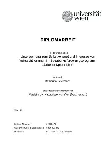 diplomarbeit - Österreichisches Kompetenzzentrum für Didaktik der ...