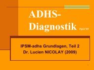 IPSM-adhs Grundlagen, Teil 2 Dr. Lucien NICOLAY (2009)