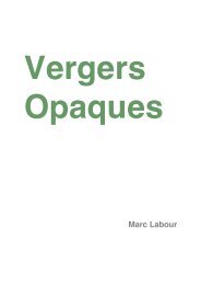 VERGERS OPAQUES