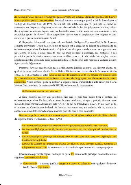 2 - TARTUCE, Flávio. Direito Civil - Vol. 01 -  Lei de Introdução a Parte Geral (2017)