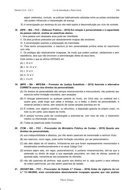 2 - TARTUCE, Flávio. Direito Civil - Vol. 01 -  Lei de Introdução a Parte Geral (2017)