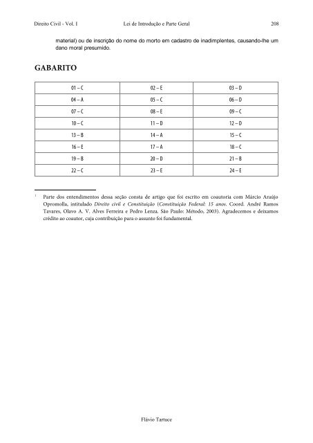 2 - TARTUCE, Flávio. Direito Civil - Vol. 01 -  Lei de Introdução a Parte Geral (2017)
