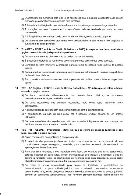 2 - TARTUCE, Flávio. Direito Civil - Vol. 01 -  Lei de Introdução a Parte Geral (2017)