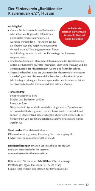 Raritäten der Klaviermusik. 2017 Brochure. Highres for print