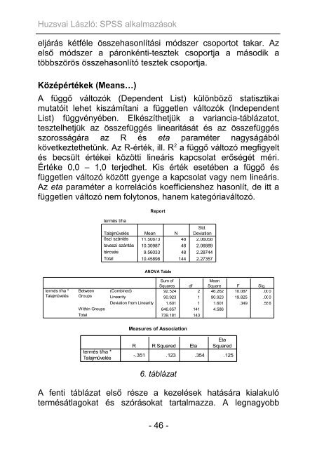 Biometriai mÃ³dszerek az SPSS - Debreceni Egyetem AgrÃ¡r