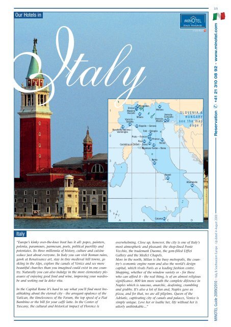 Italy urope Southeastern E - Hoteles con encanto y calidad en 31 ...