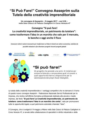 Asseprim Si può fare! Convegno sulla Tutela della creatività imprenditoriale