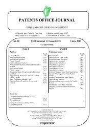 Patents Office Journal Irish Patents Office