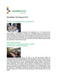 Newsletter Juli-August 2012 - Lebenshilfe für Menschen mit ...