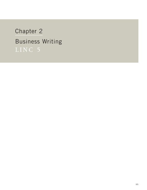 Chapter 2 | Business Writing | LINC 5