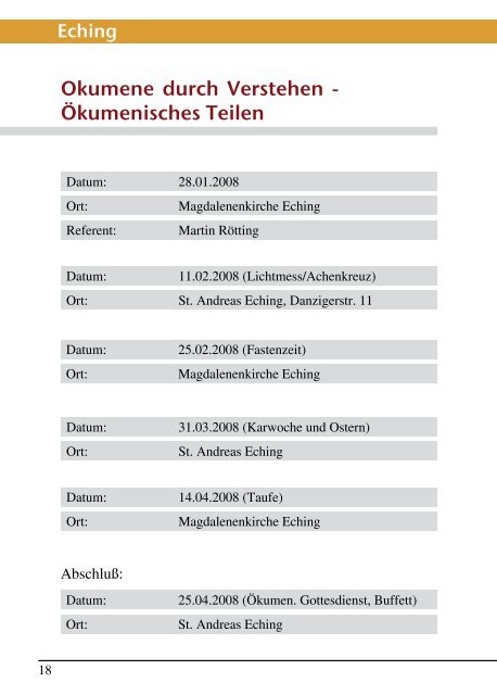 Bildung im Dekanat - Dekanat Freising