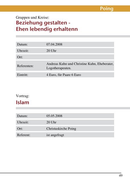 Bildung im Dekanat - Dekanat Freising