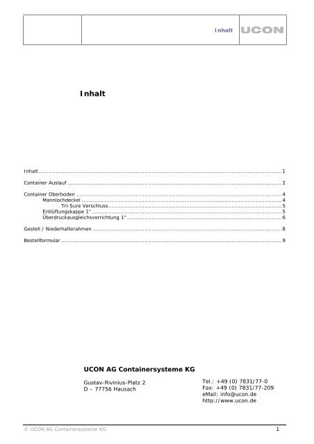 Ersatzteilkatalog IBCz(PDF) - UCON