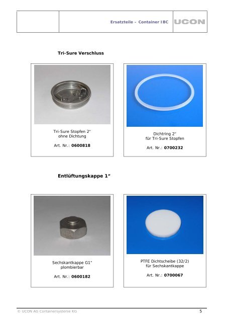 Ersatzteilkatalog IBCz(PDF) - UCON