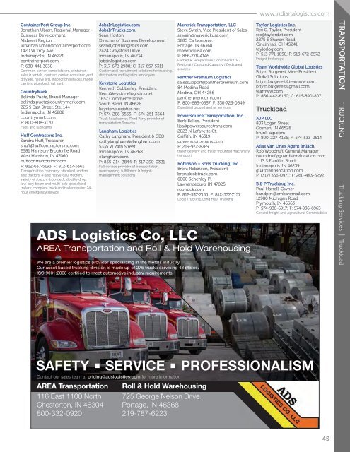 2017 Indiana Logistics Directory