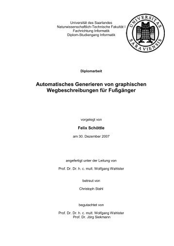 Automatisches Generieren von graphischen Wegbeschreibungen ...