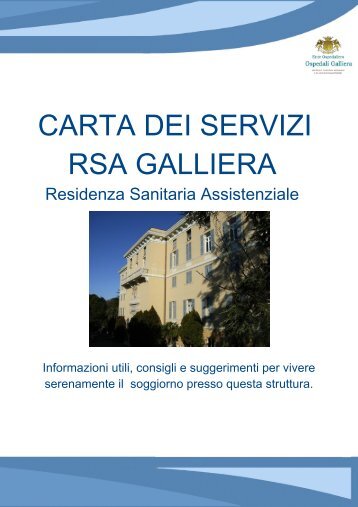 Carta dei servizi di struttura - Ospedale Galliera