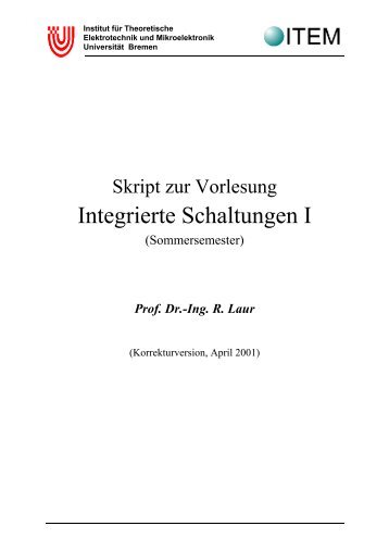 Prof. Dr.-Ing. R. Laur - Universität Bremen