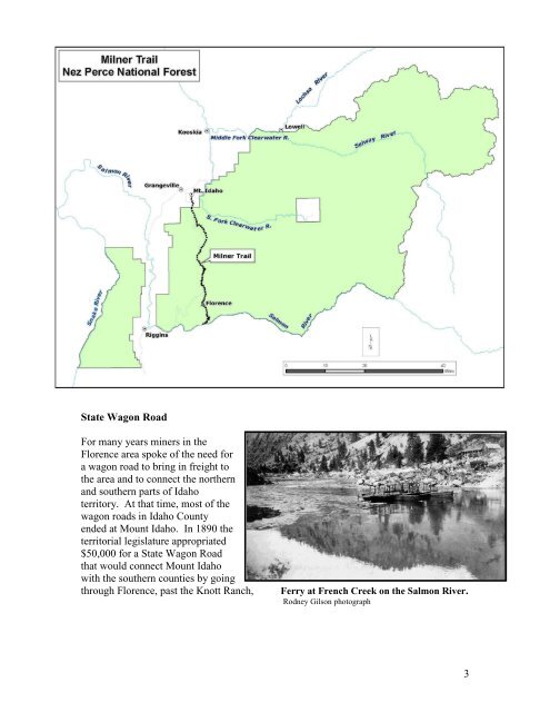 Milner Trail/State Wagon Road - USDA Forest Service