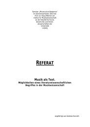 REFERAT Musik als Text. Möglichkeiten eines ...