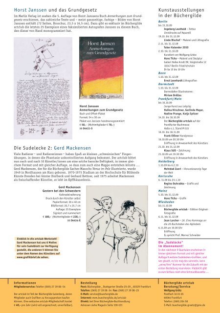 Journal Nr. 51 (IV/2009) - Der Frankfurter Grafikbrief