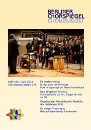 Chorspiegel 161 - Chorverband Berlin eV