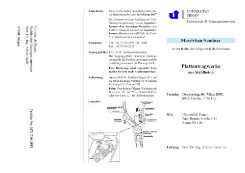 Plattentragwerke - Universität Siegen