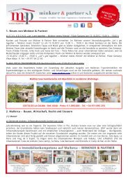 1. Neues von Minkner & Partner 2. Mallorca – Bauen, Wirtschaft ...