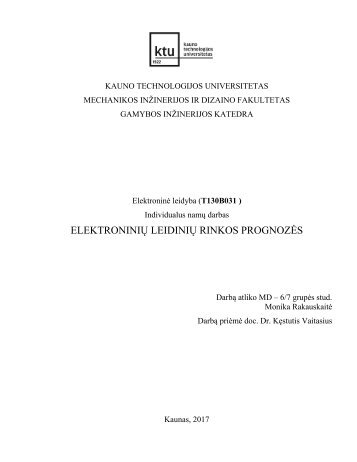 El. leidinių rinkos prognozės