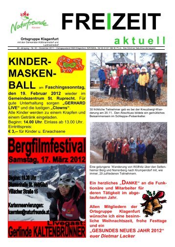 Zeitung Nov.2011 - Naturfreunde Klagenfurt