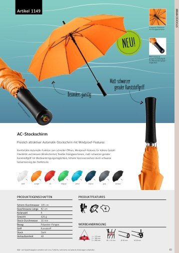Werbeschirme, Regenschirme für Ihre Werbung
