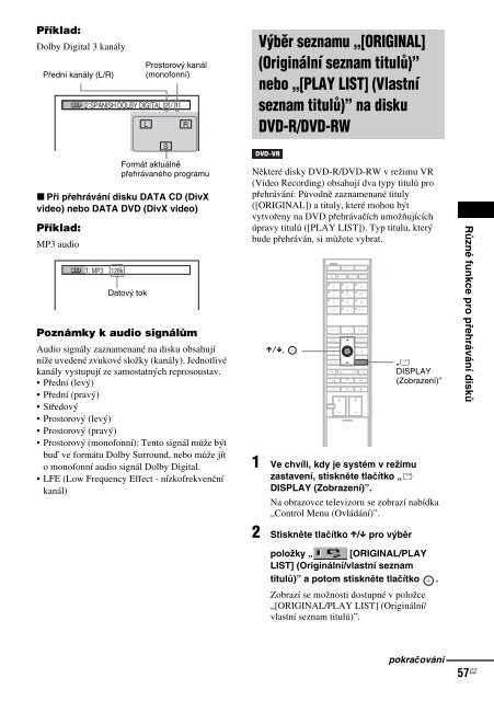 Sony DAV-IS10 - DAV-IS10 Istruzioni per l'uso Ceco