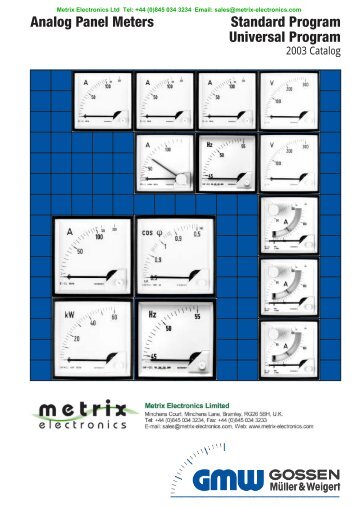 Square Panel Meters - Metrix Electronics Ltd