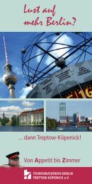 Lust auf mehr Berlin? - Tourismusverein Berlin Treptow-Köpenick