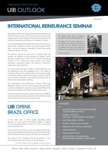 UIB Outlook - Issue 8 - uib group