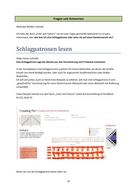 24. Rundbrief - Helgas Webstube