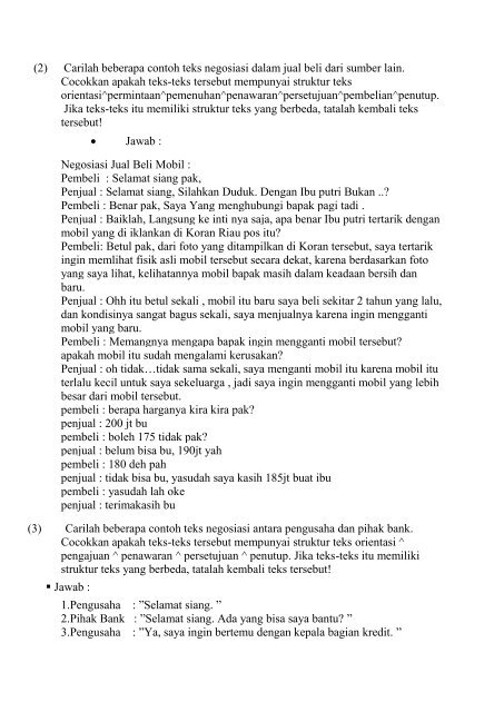 Teks Negosiasi Jual Beli Mobil Beserta Strukturnya ...