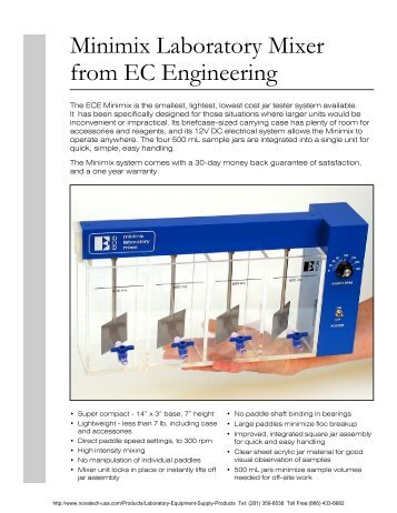 Minimix Laboratory Mixer from EC Engineering