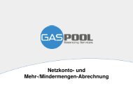 Netzkonto- und Mehr-/Mindermengen-Abrechnung - GASPOOL