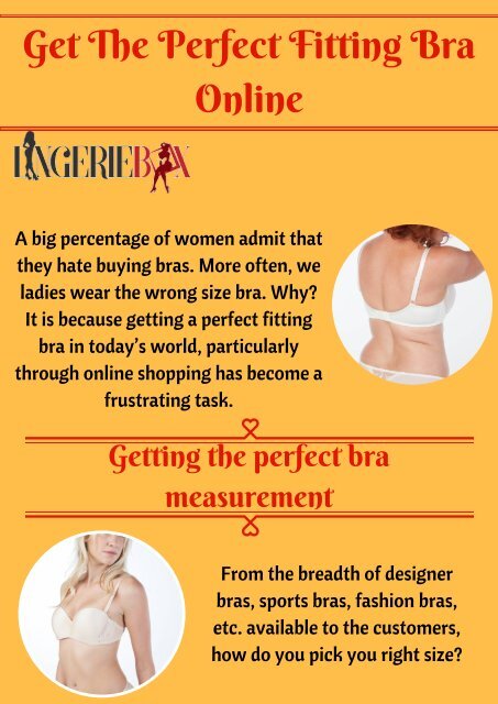 Get The Perfect Fitting Bra Online