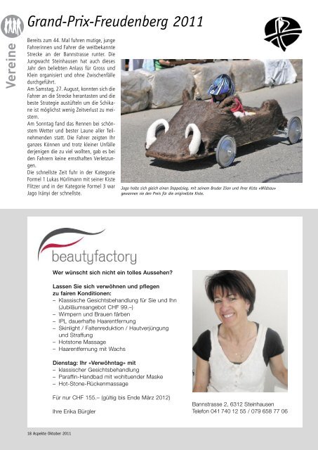 Ausgabe 10/2011 - Aspekte Steinhausen