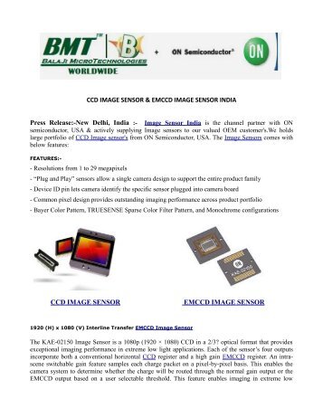 CCD IMAGE SENSOR AND EMCCD IMAGE SENSOR INDIA