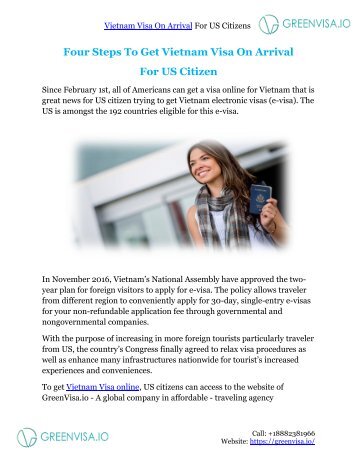 Four Steps To Get Vietnam Visa On Arrival For US Citizen