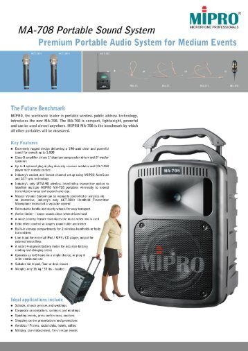 MA-708 Portable Sound System - Mipro