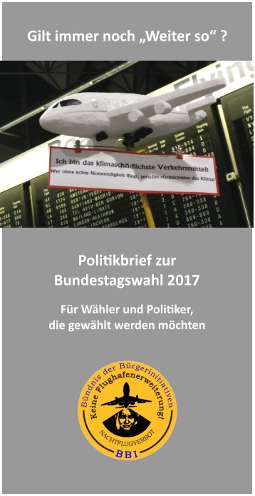 BBI-Politikbrief zur Bundestagswahl 2017 im Flyerformat (Stand Mai 2017)