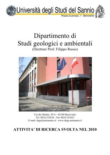 Le attività di Ricerca svolte nel 2010 dalla Dott.ssa Carmen Perugia