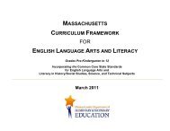 2011 MA Curriculum Framework for English Language Arts and ...