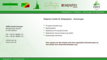 Statistische Versuchsplanung (DoE) - UMEX GmbH Dresden